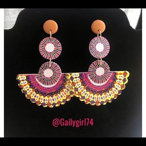 4 For $20 Colorful Hand Painted Wood Earrings